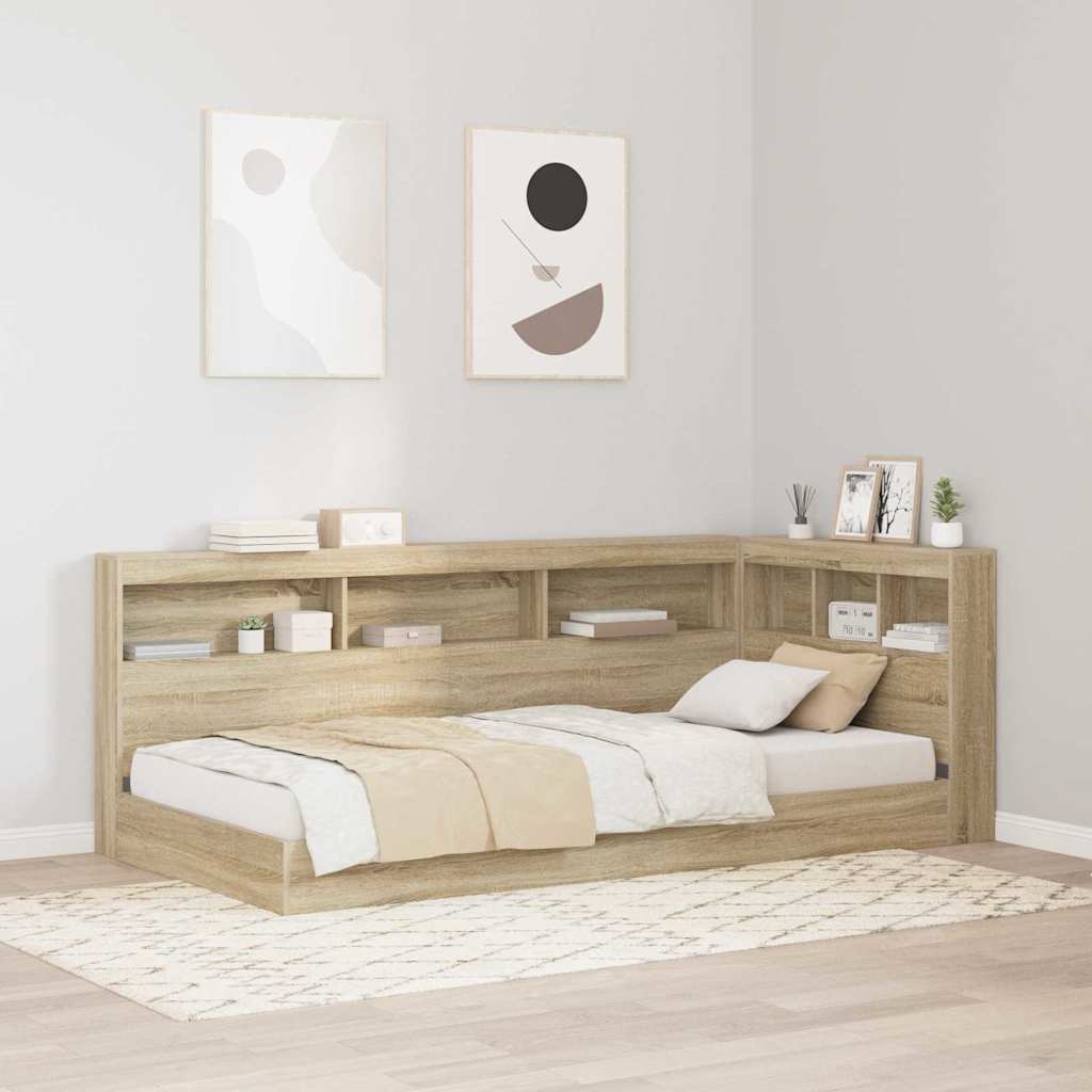 Raamaturiiuli voodi Sonoma tamm 75x190 cm tehispuit