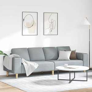 Pohovka do obývacího pokoje Světle šedá 250 x 77 x 76 cm - obrázek 1