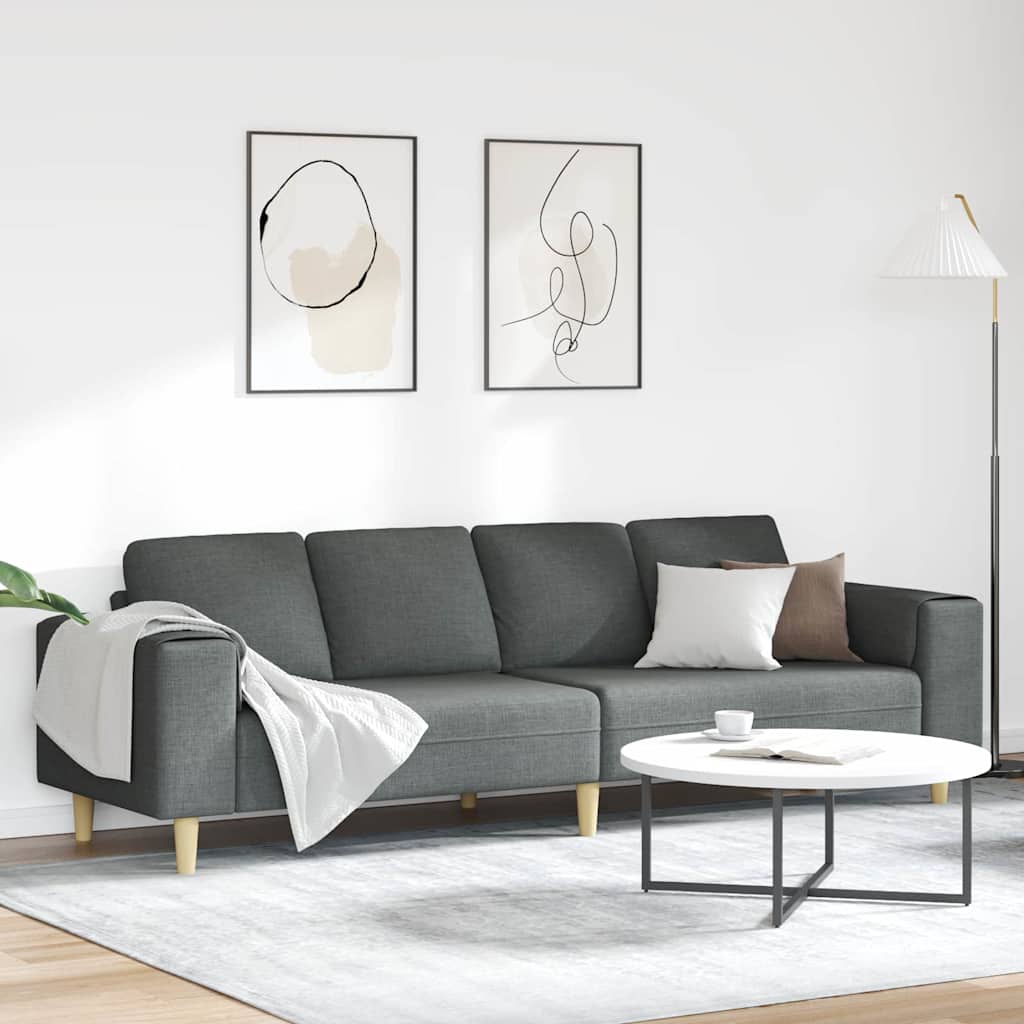 Sofa Sæt Mørkegrå Stof