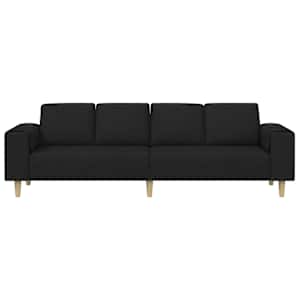Pohovka do obývacího pokoje Černá 250 x 77 x 76 cm Polyester - obrázek 4