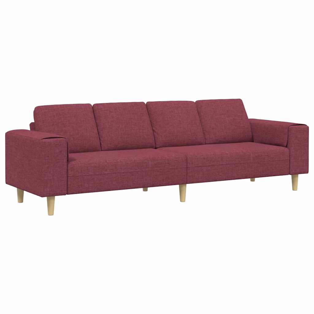 Thumbnail - vidaXL Sofa Set Weinrot Stoff