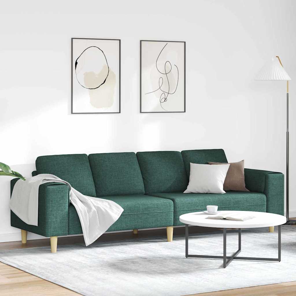 vidaXL Sofa Set Dunkelgrün Stoff
