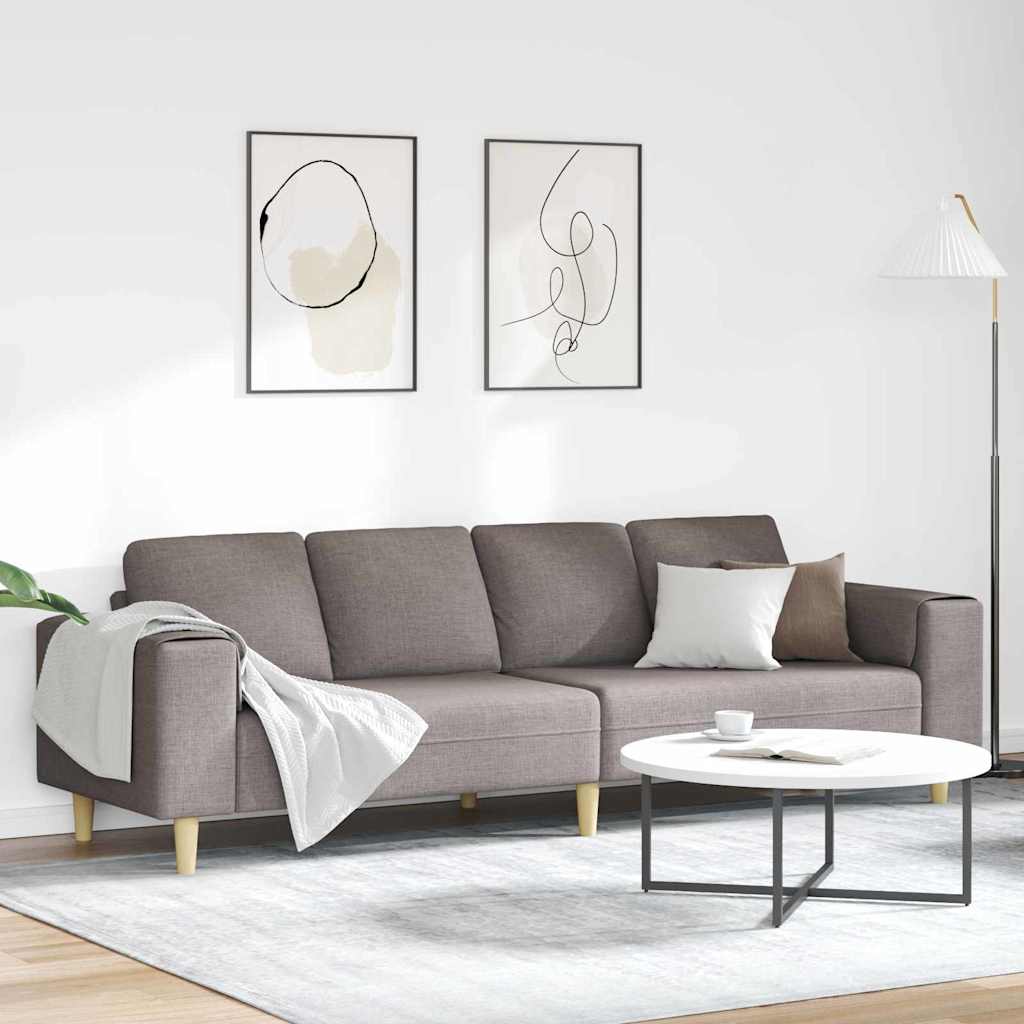 Sofa Sæt Gråbrun Stof