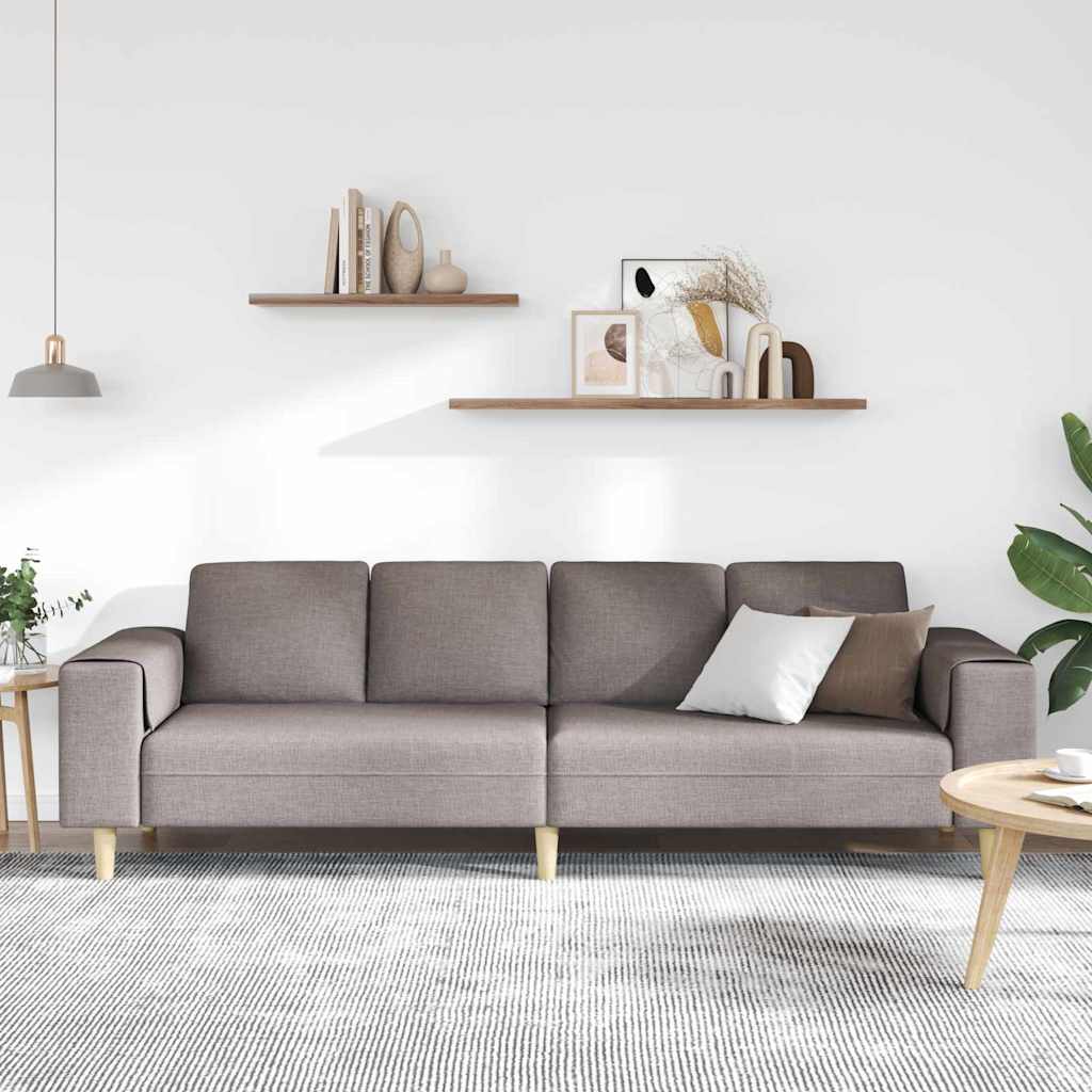 vidaXL Bankstel Taupe Stof