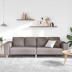 Pohovka do obývacího pokoje Taupe 250 x 77 x 76 cm Polyester - obrázek 3