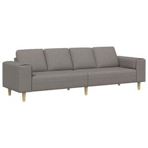 vidaXL Elutuba diivan Pruunikashall 250 x 77 x 76 cm Pol&uuml;ester