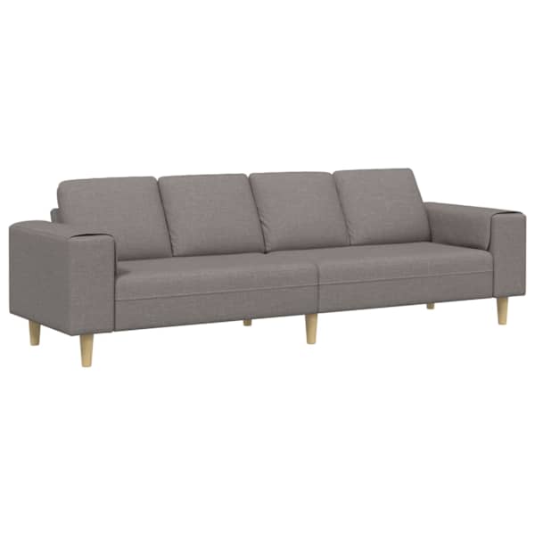 vidaXL Elutuba diivan Pruunikashall 250 x 77 x 76 cm Pol&uuml;ester