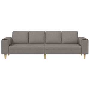 Pohovka do obývacího pokoje Taupe 250 x 77 x 76 cm Polyester - obrázek 4