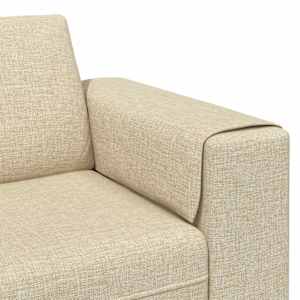 Pohovka do obývacího pokoje Krémová 250 x 77 x 76 cm Polyester - obrázek 7
