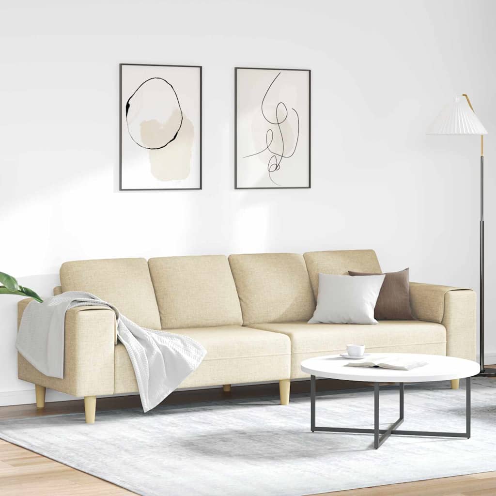 Sofa Sæt Creme Stof