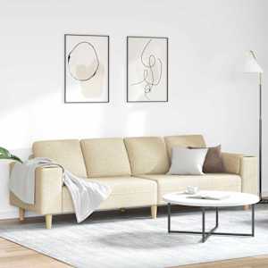 Dnevna soba kavč krema 250 x 77 x 76 cm Poliester