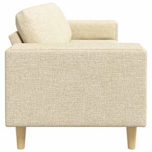 Pohovka do obývacího pokoje Krémová 250 x 77 x 76 cm Polyester - obrázek 5