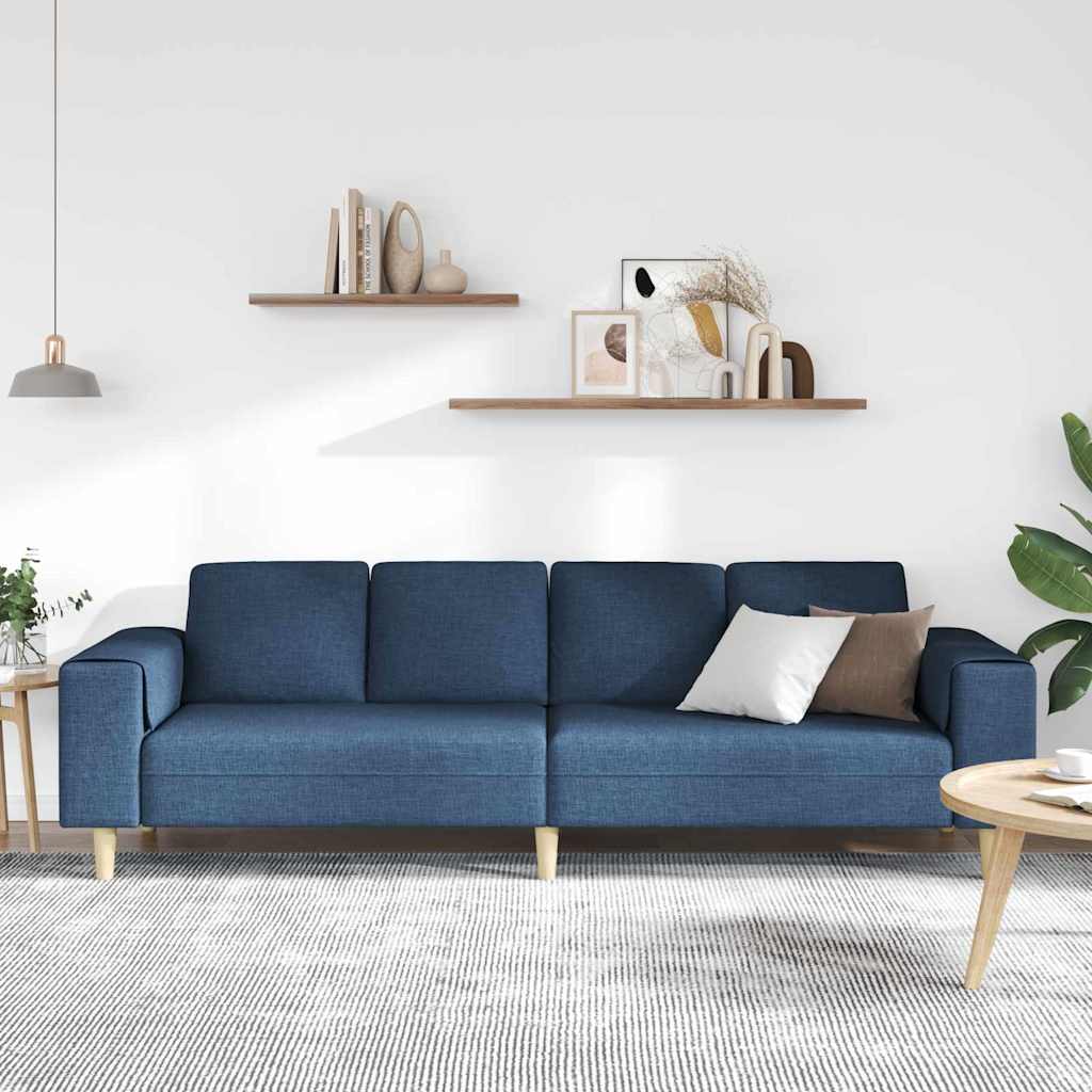 vidaXL Bankstel Blauw Stof