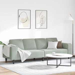 Pohovka do obývacího pokoje Světle šedá 250 x 77 x 76 cm - obrázek 1