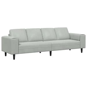 vidaXL Elutuba diivan Helehall 250 x 77 x 76 cm