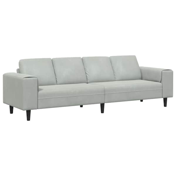 vidaXL Elutuba diivan Helehall 250 x 77 x 76 cm