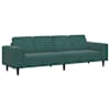 vidaXL Elutuba diivan Tume rohelise 250 x 77 x 76 cm