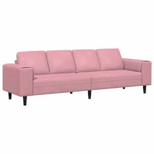 vidaXL Elutuba diivan Roosa 250 x 77 x 76 cm
