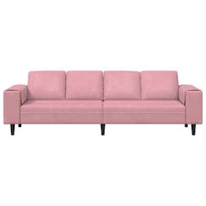 Pohovka do obývacího pokoje Růžová 250 x 77 x 76 cm - obrázek 4