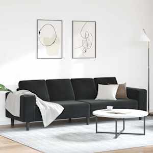 Pohovka do obývacího pokoje Černá 250 x 77 x 76 cm - obrázek 1