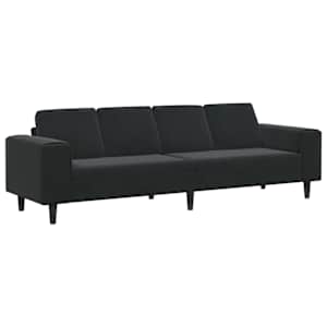 vidaXL Elutuba diivan Must 250 x 77 x 76 cm