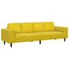 vidaXL Elutuba diivan Kollane 250 x 77 x 76 cm