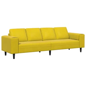 vidaXL Elutuba diivan Kollane 250 x 77 x 76 cm