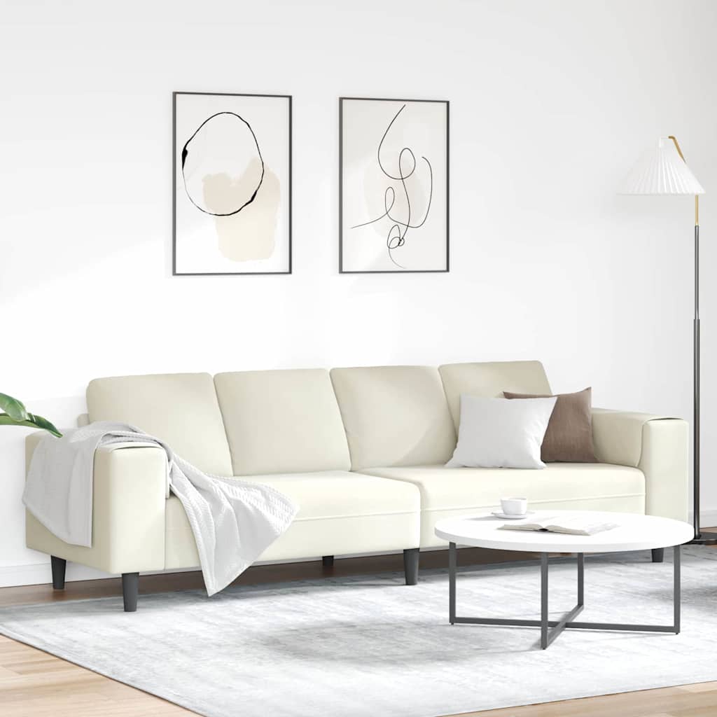 Sofa Sæt Creme Fløjl