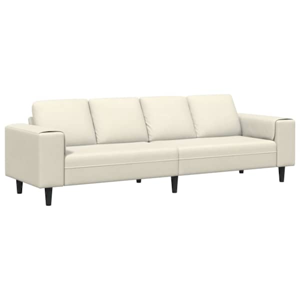 vidaXL Elutuba diivan cream 250 x 77 x 76 cm