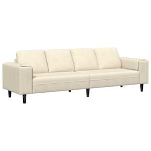 vidaXL Diivan cream 250 x 77 x 76 cm Korter kangas