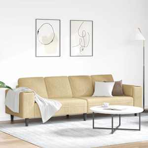 Pohovka s polštářem Šedozelená 250 x 77 x 76 cm Žebrovaná látka - obrázek 1