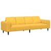 vidaXL Diivan Helekollane 250 x 77 x 76 cm Korter kangas