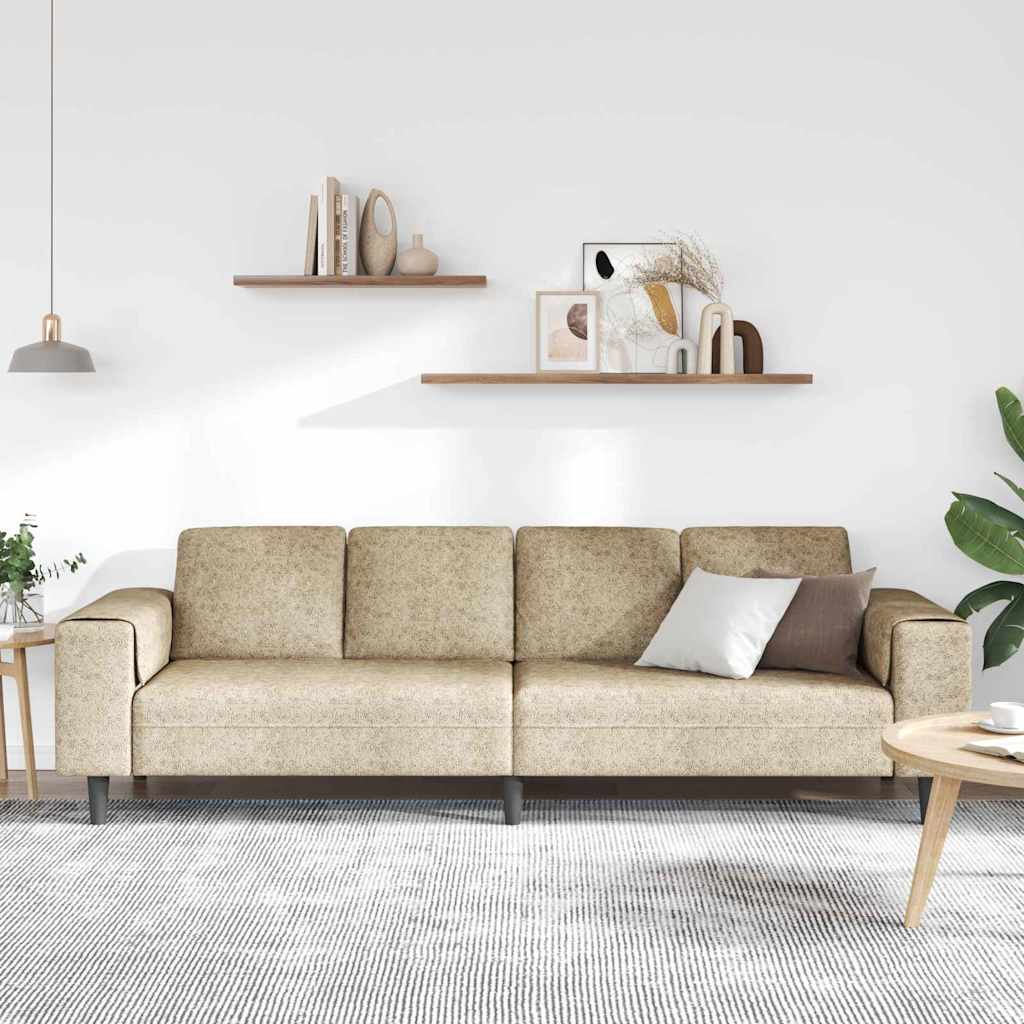 vidaXL Bankstel Lichtgrijs Faux suede leer