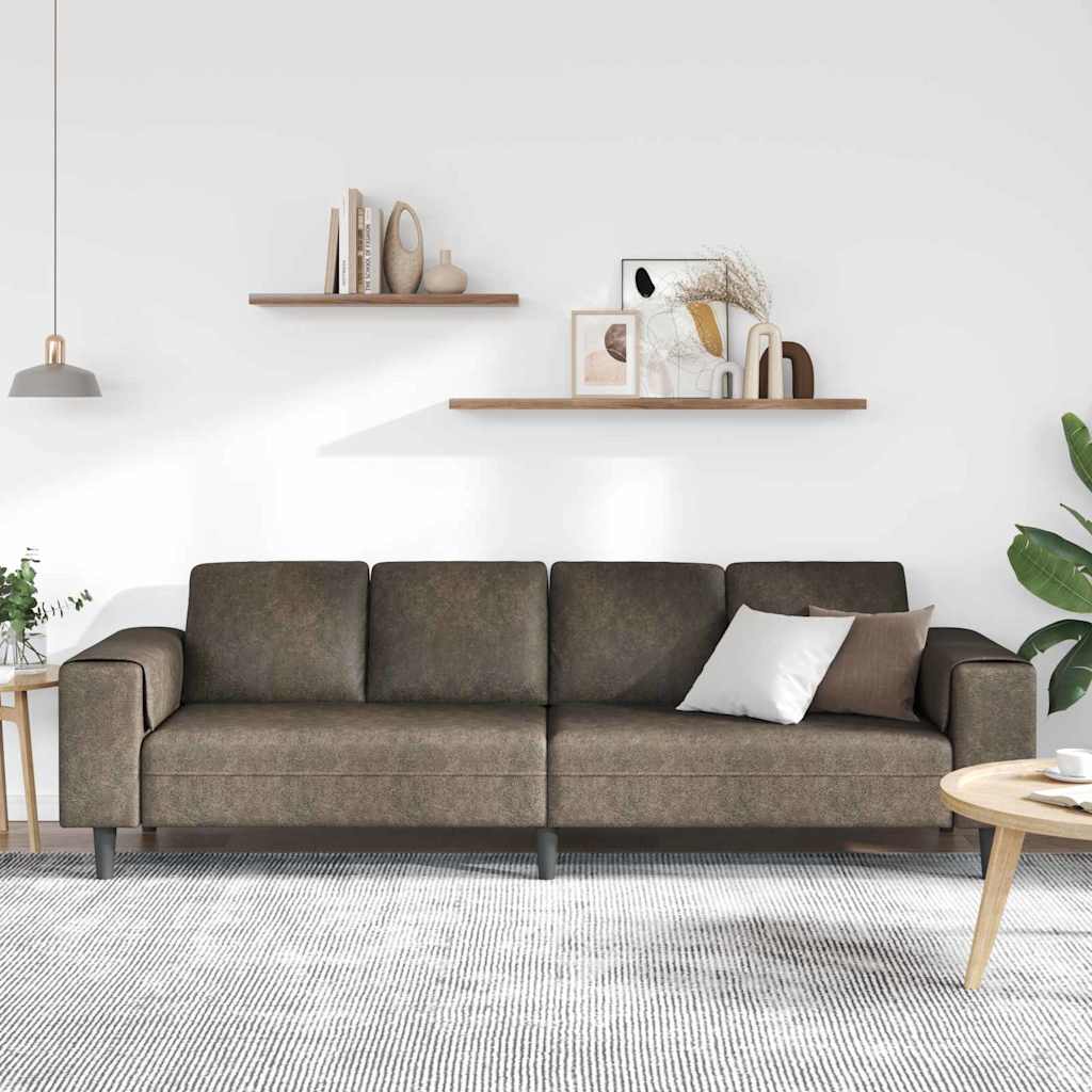 vidaXL Bankstel Donkergrijs Faux suede leer
