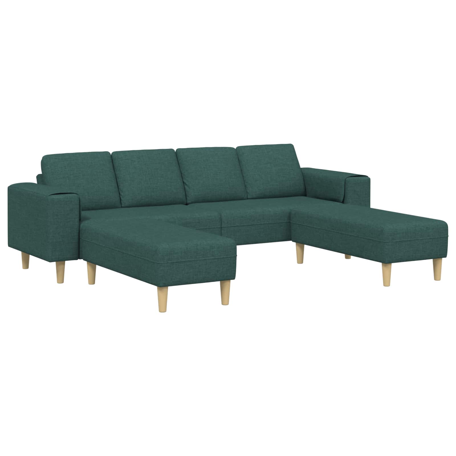 Thumbnail - vidaXL Wohnzimmer Couch 3 pcs Dunkelgrün Polyester