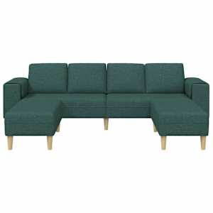 Pohovka do obývacího pokoje 3 pcs Tmavě zelená Polyester - obrázek 4