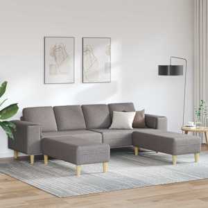 Pohovka do obývacího pokoje 3 pcs Taupe Polyester - obrázek 1