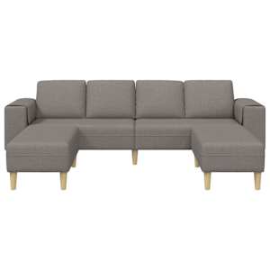 Pohovka do obývacího pokoje 3 pcs Taupe Polyester - obrázek 4