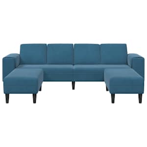 Pohovka do obývacího pokoje 3 pcs Modrá - obrázek 4