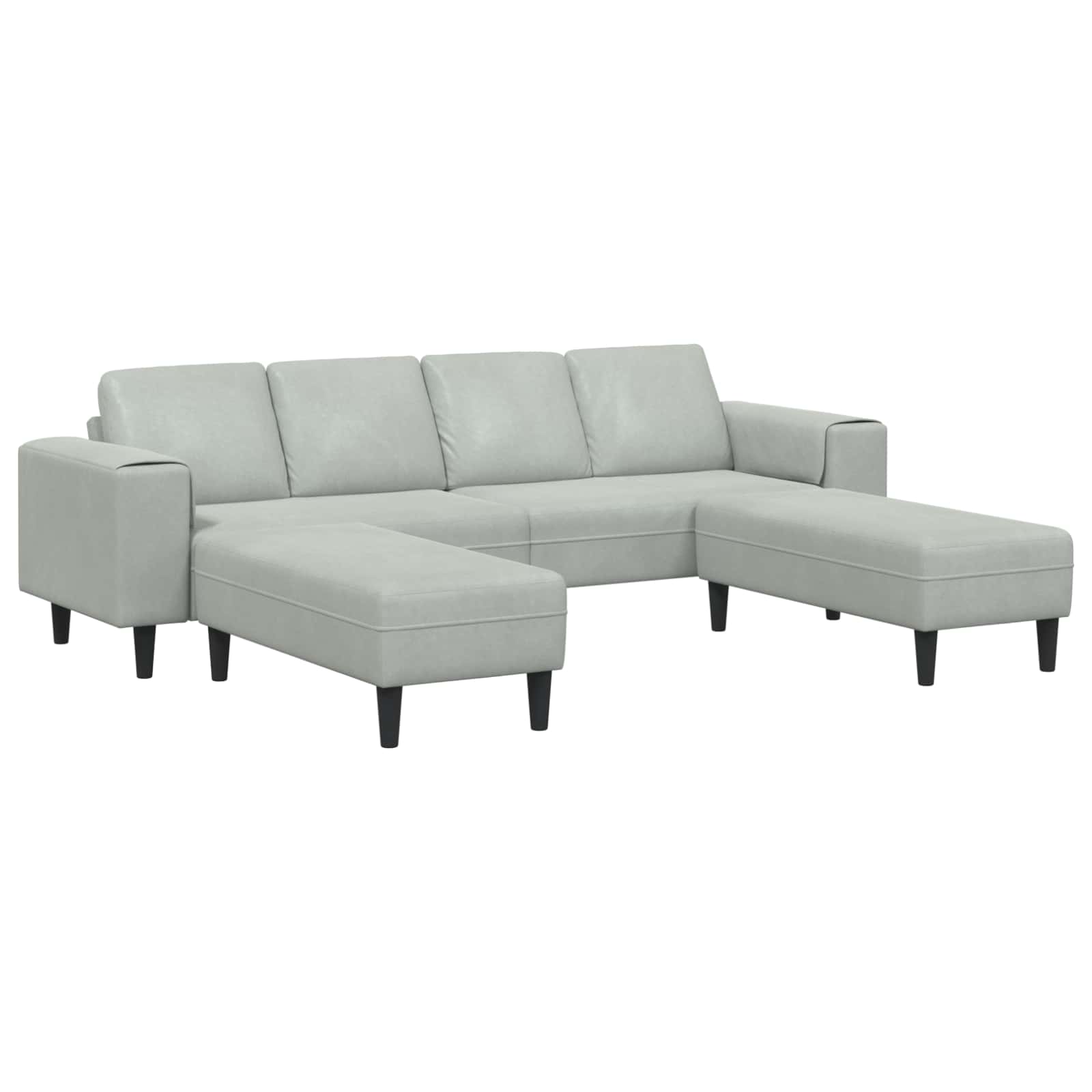 vidaXL Wohnzimmer Couch 3 pcs Hellgrau