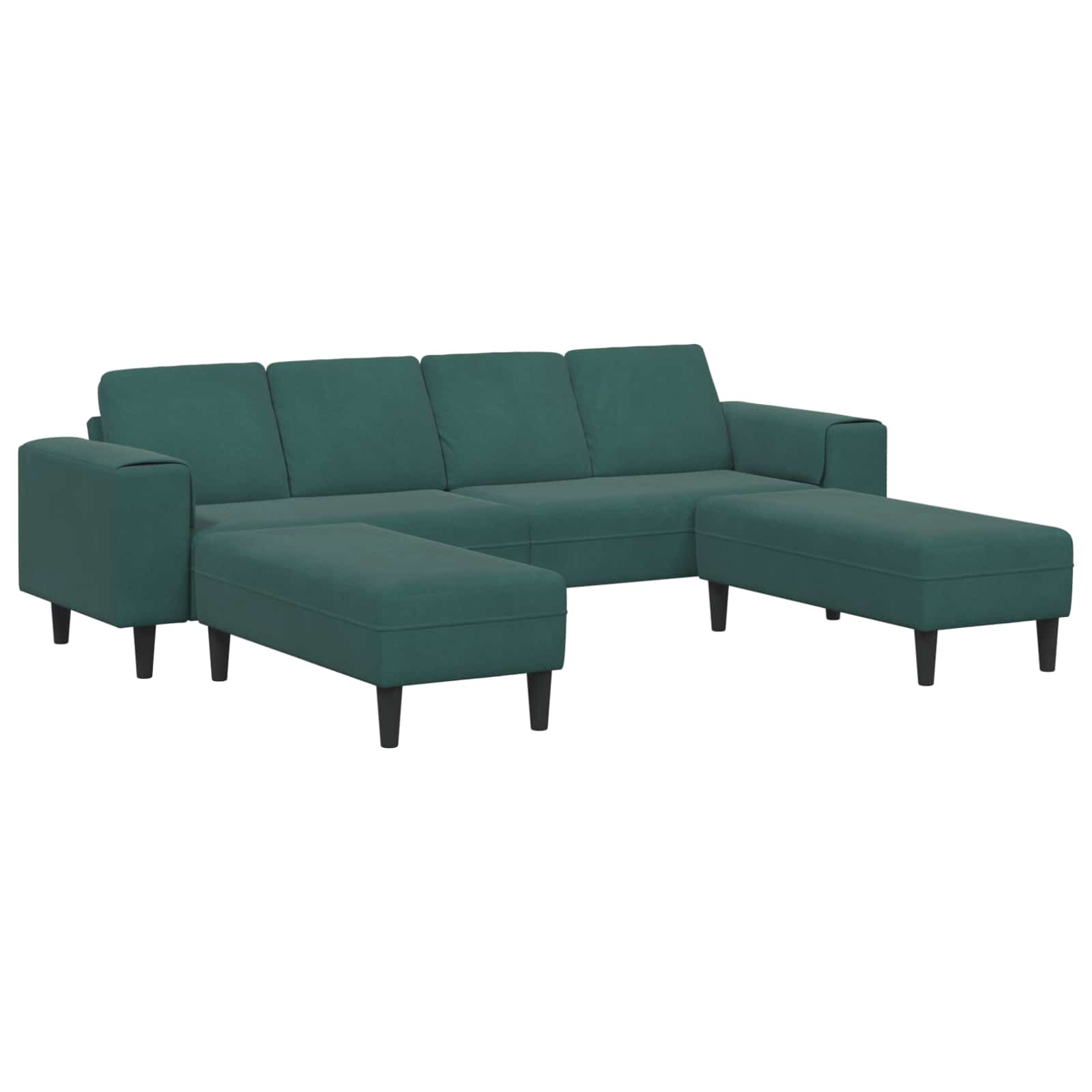 vidaXL Wohnzimmer Couch 3 pcs Dunkelgrün