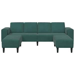 Pohovka do obývacího pokoje 3 pcs Tmavě zelená - obrázek 4