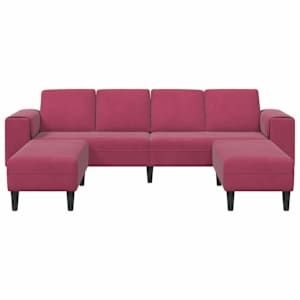 Pohovka do obývacího pokoje 3 pcs Víno Červené - obrázek 4