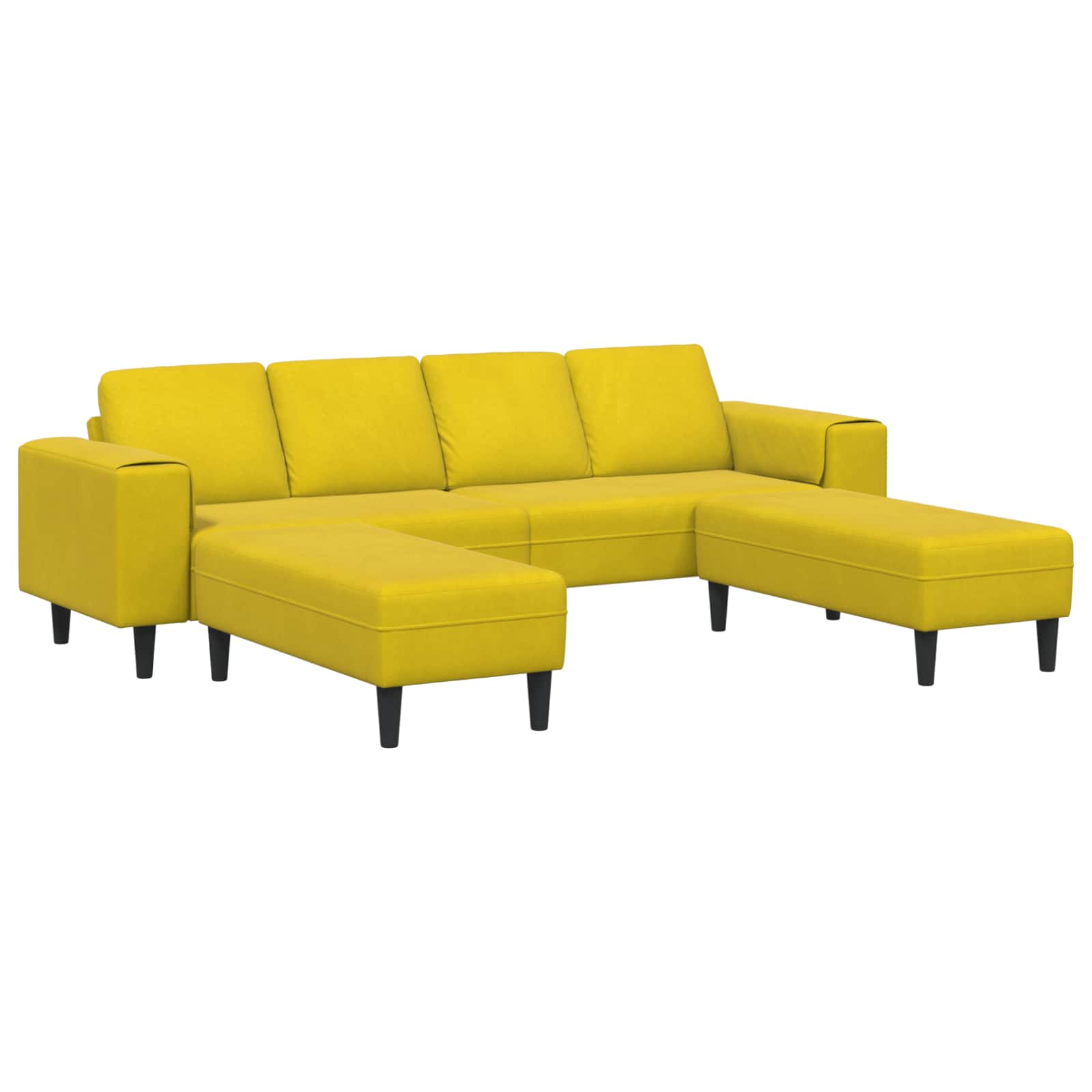 vidaXL Wohnzimmer Couch 3 pcs Gelb