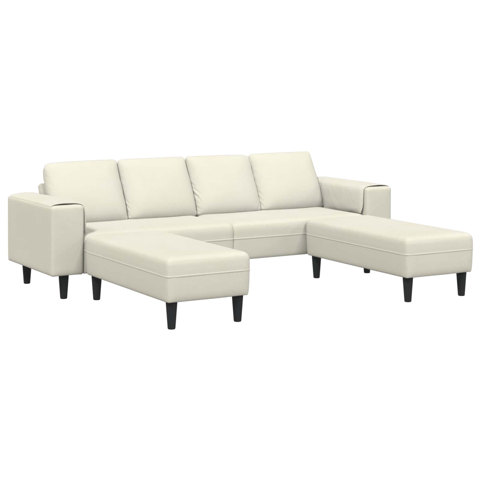 Thumbnail - vidaXL Wohnzimmer Couch 3 pcs Creme