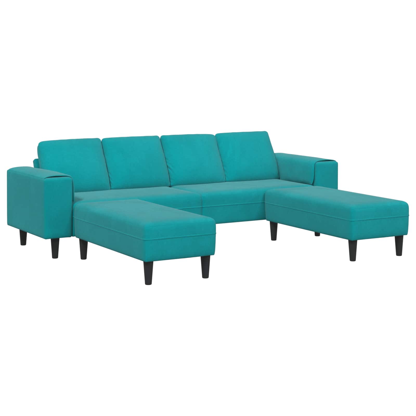 vidaXL Wohnzimmer Couch 3 pcs Türkis