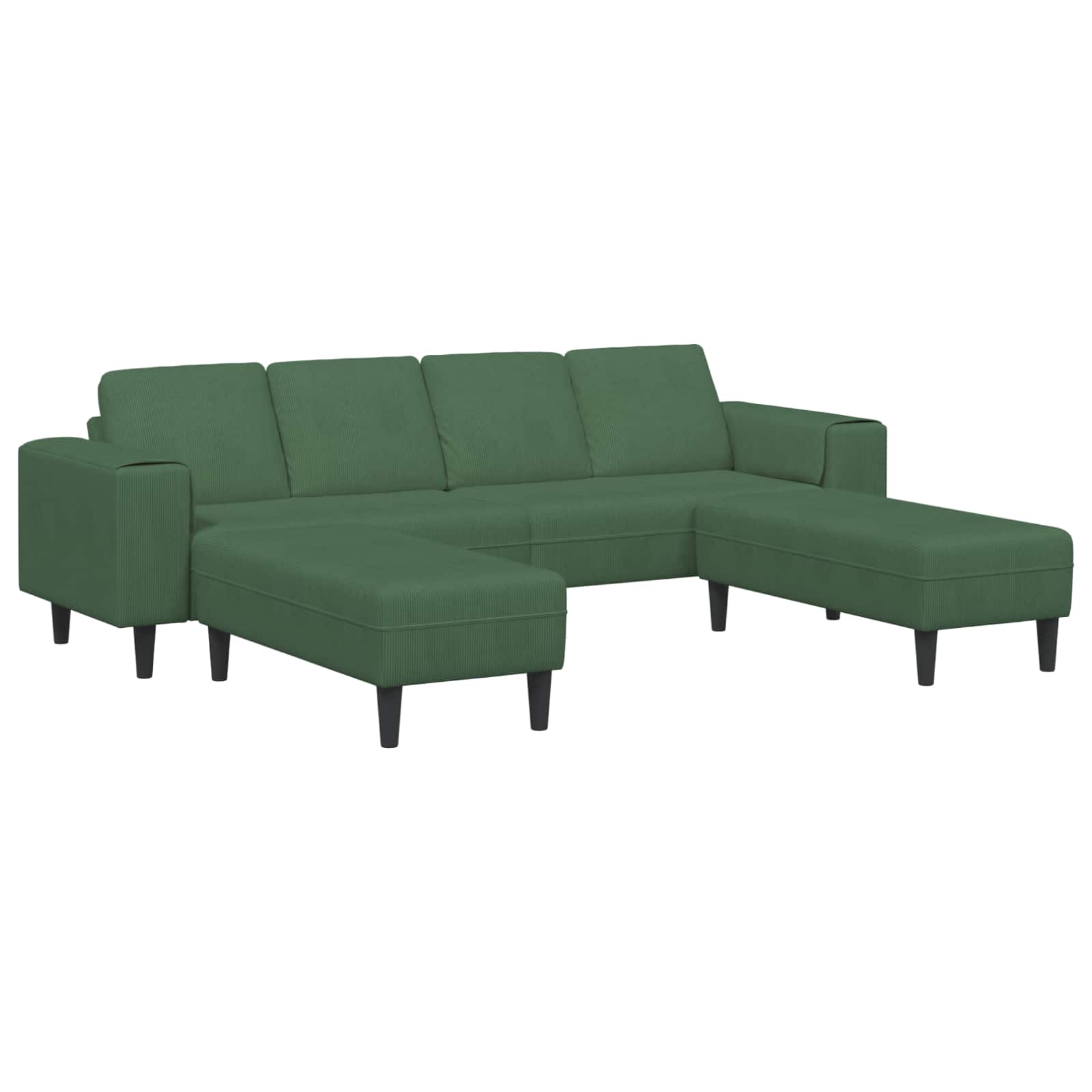Thumbnail - vidaXL Sofa mit Kissen Dunkelgrün 250 x 188 x 76 cm Cordstoff