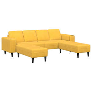 vidaXL Diivan Helekollane 250 x 188 x 76 cm Korter kangas