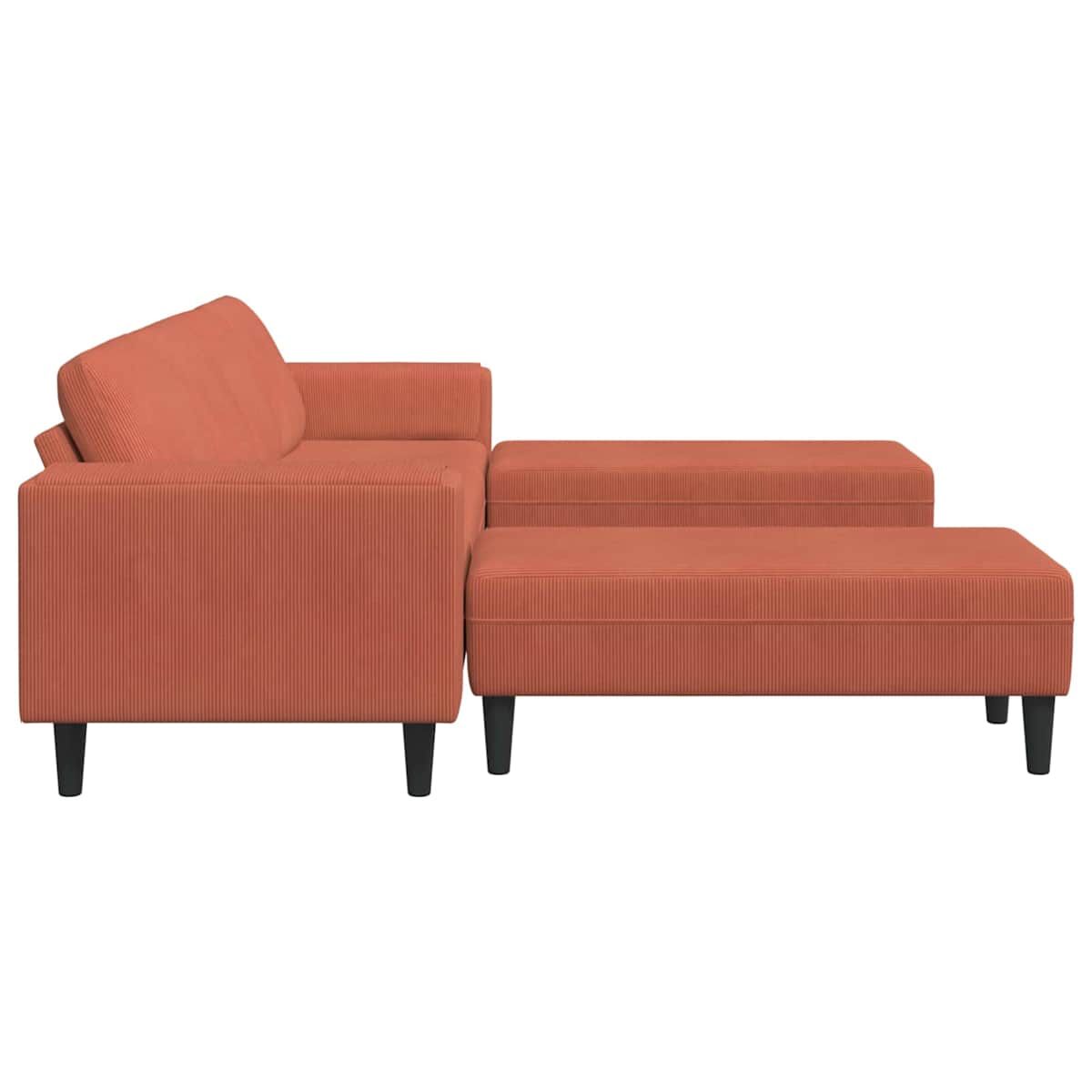 Sofa 250 x 188 x 76 cm Velourstof - Billede 5