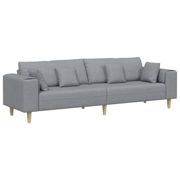 vidaXL Diivan Helehall 250 x 77 x 76 cm kangas
